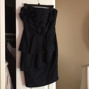 Ruffle navy dress